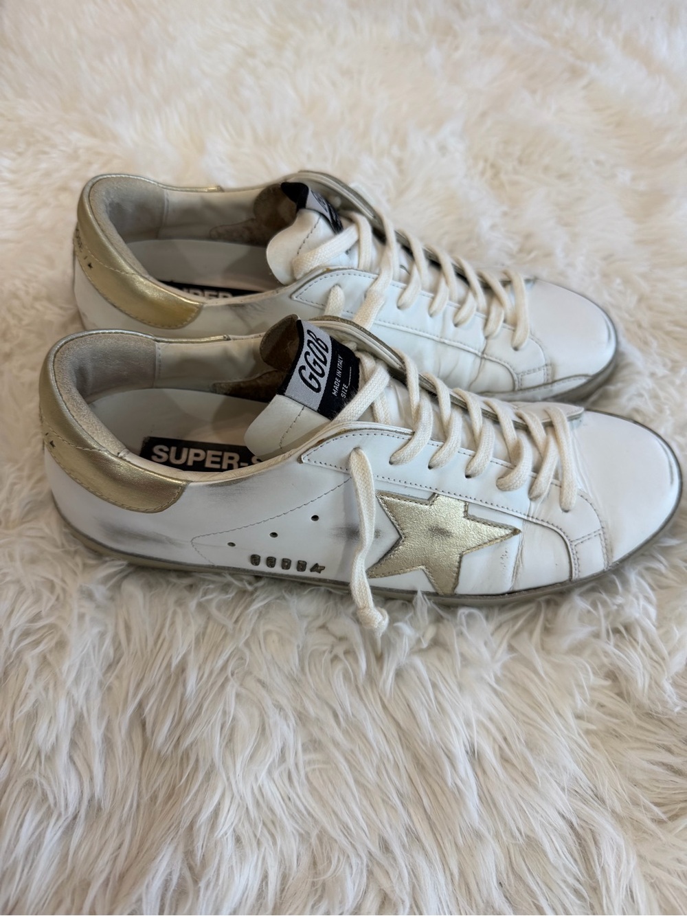 Golden Goose GGDB Super-Star Men's
Sneakers White Gold Size 41 US 8